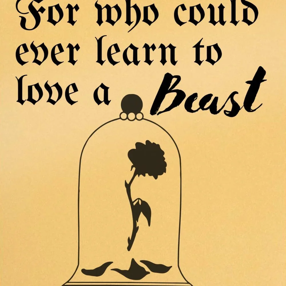 Beauty and the Beast Art Prints, Gold Art Prints, Beast Art Prints - Picture 2 of 3